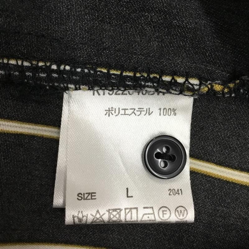 クティール kutir シャツ、ブラウス 半袖 KT922040BW オープンカラー L ストライプ 黒 / ブラック / X 白 / ホワイト / X 茶 / ブラウン / メンズ USED 古着 中古 10117761