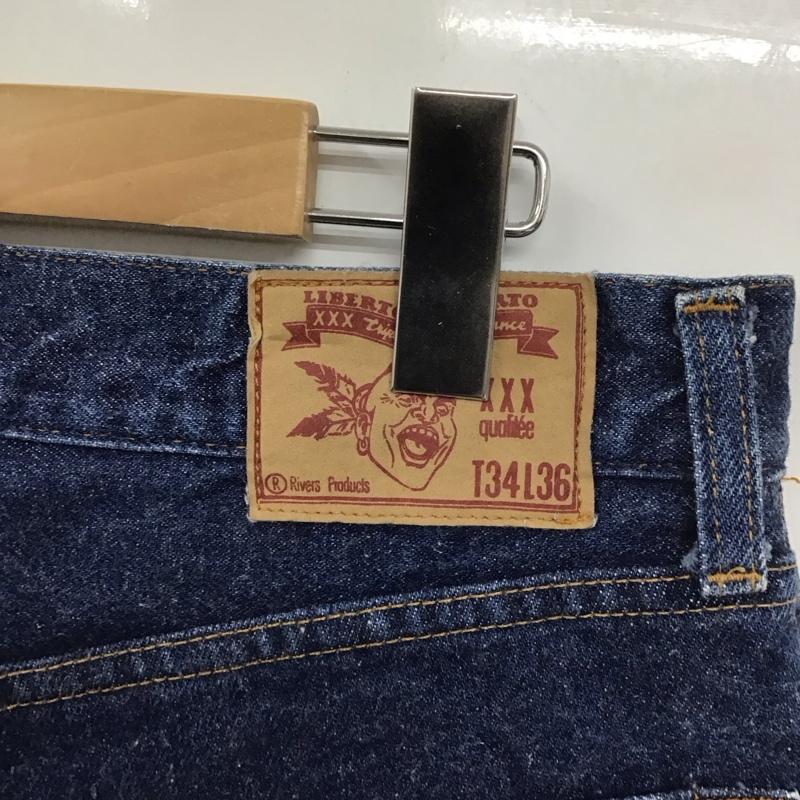 古着 USED パンツ デニム、ジーンズ デニムパンツ ワイドパンツ カジュアルパンツ Gパン 34インチ 無地 インディゴ / インディゴ / メンズ USED 古着 中古 10129256