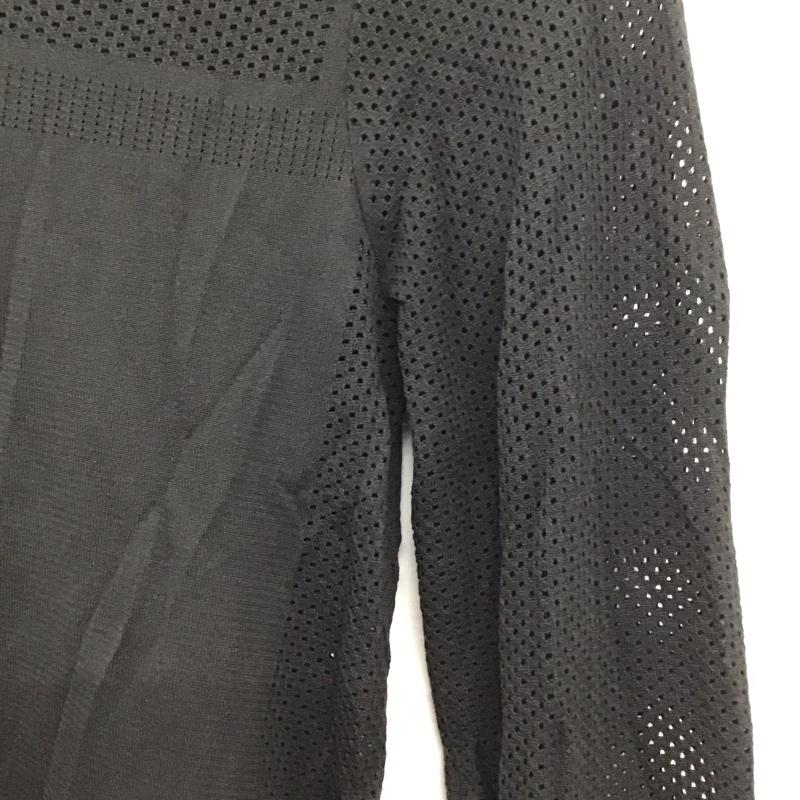 ナイキ NIKE Tシャツ 長袖 AT0783-010 DRI-FIT スポーツウェア メッシュ タグ付き S ワンポイント 黒 / ブラック / レディース USED 古着 中古 10135601