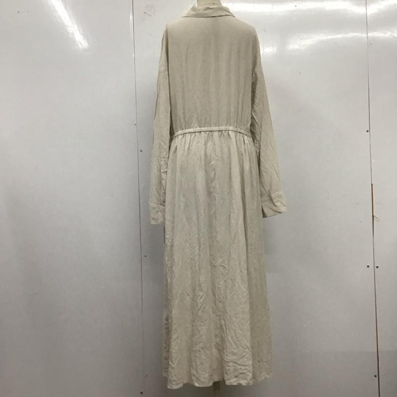 アリシアページボーイ alicia PAGEBOY ワンピース ロングスカート PB070014TS シャツワンピース タグ付き 開襟 オープンカラー イージーケアOP FREE 無地 アイボリー / アイボリー / レディース USED 古着 中古 10122102