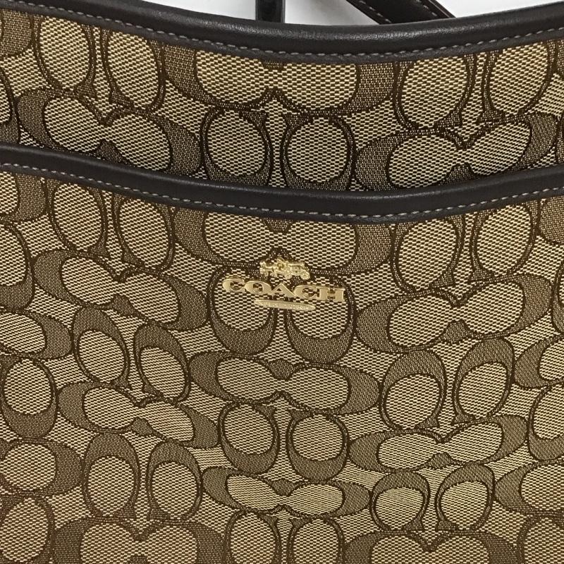 コーチ COACH ショルダーバッグ ショルダーバッグ F58285 シグネチャー ロゴ、文字 茶 / ブラウン / X ベージュ / ベージュ / レディース USED 古着 中古 10126345