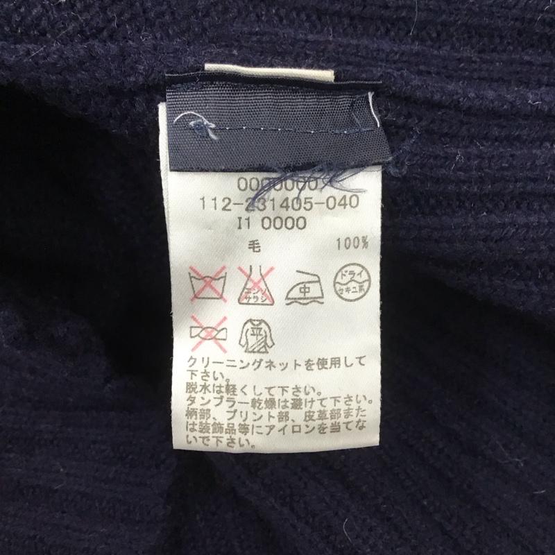 トミーヒルフィガー TOMMY HILFIGER ニット、セーター 長袖 長袖ニットカットソー ニット セーター クルーネックニット M ロゴ、文字 紺 / ネイビー / メンズ USED 古着 中古 10111727