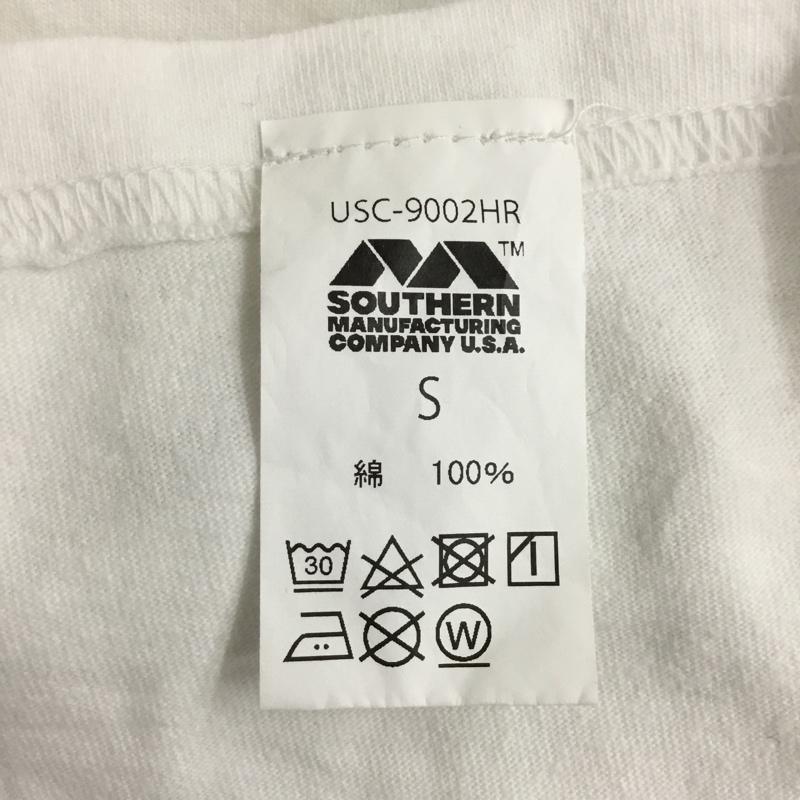 ブルーブルー BLUE BLUE Tシャツ 半袖 半袖カットソー プリントTシャツ クルーネックカットソー S プリント 白 / ホワイト /  メンズ USED 古着 中古 10110048