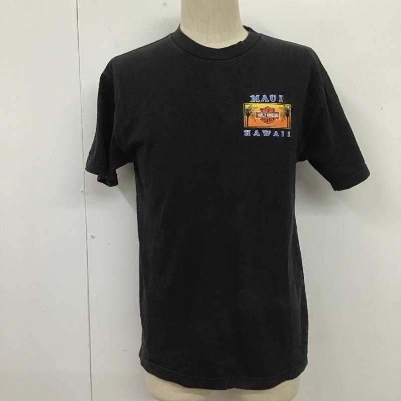 ハーレーダビッドソン Harley-Davidson Tシャツ 半袖 半袖カットソー プリントTシャツ クルーネックカットソー M プリント 黒 / ブラック /  メンズ USED 古着 中古 10111112