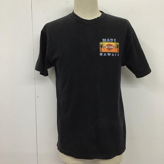 ハーレーダビッドソン Harley-Davidson Tシャツ 半袖 半袖カットソー プリントTシャツ クルーネックカットソー M プリント 黒 / ブラック /  メンズ USED 古着 中古 10111112