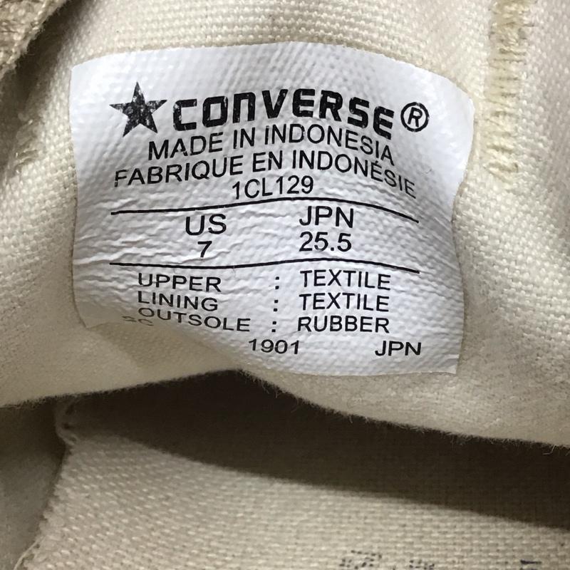 コンバース CONVERSE スニーカー スニーカー 1CL129 CANVAS ALL STAR COLORS OX 25.5cm 25.5cm ロゴ、文字 ベージュ / ベージュ / メンズ USED 古着 中古 10116233