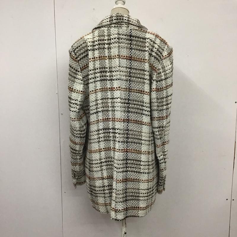ザラ ZARA ジャケット、上着 ジャケット、ブレザー L チェック マルチカラー / マルチカラー / レディース USED 古着 中古 10110274