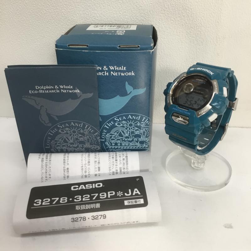 ジーショック G-SHOCK 腕時計 デジタル Love The Sea And The Earth 2012 イルカ クジラ モデル GWX-8900K ロゴ、文字 青 / ブルー / メンズ USED 古着 中古 10108208