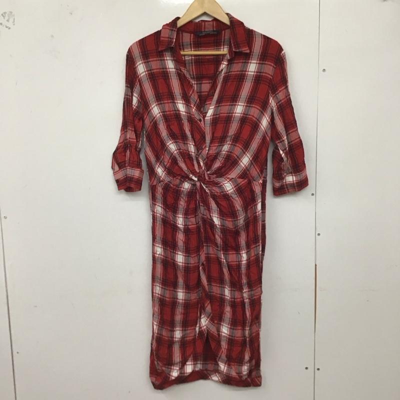 ザラウーマン ZARA WOMAN ワンピース ロングスカート 長袖シャツワンピース 前開きシャツ カラーシャツ M チェック マルチカラー / マルチカラー / レディース USED 古着 中古 10128905