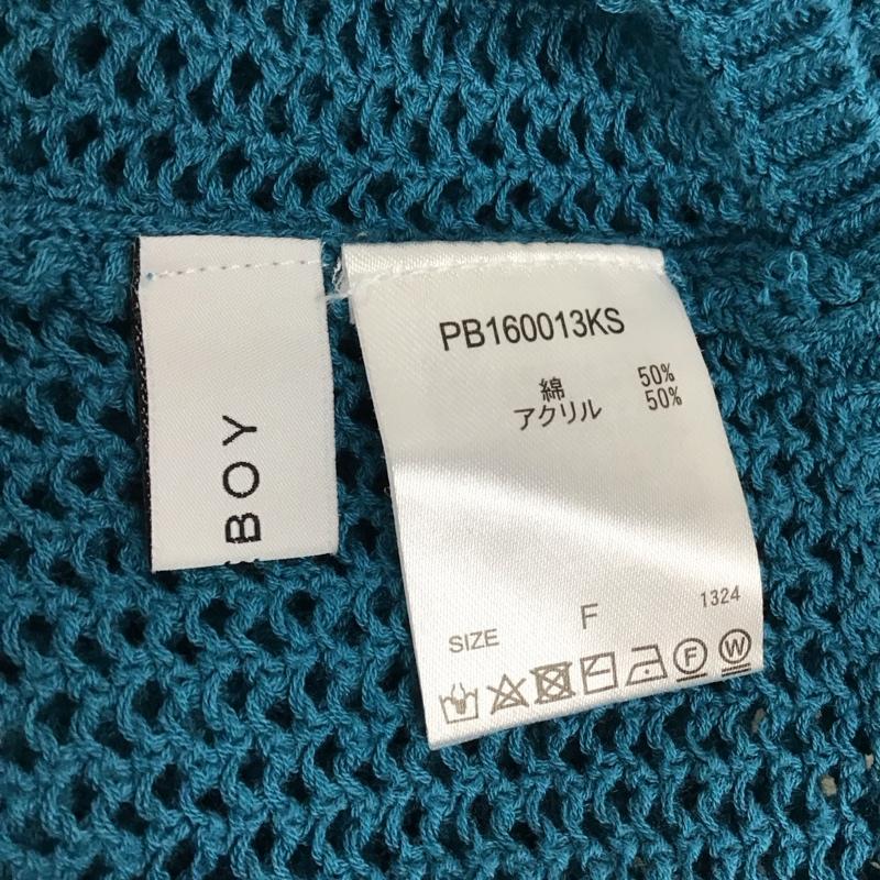 ページボーイ PAGEBOY ニット、セーター 長袖 PB160013KS メッシュ 前後着 2WAY FREE 無地 青 / ブルー / レディース USED 古着 中古 10122083