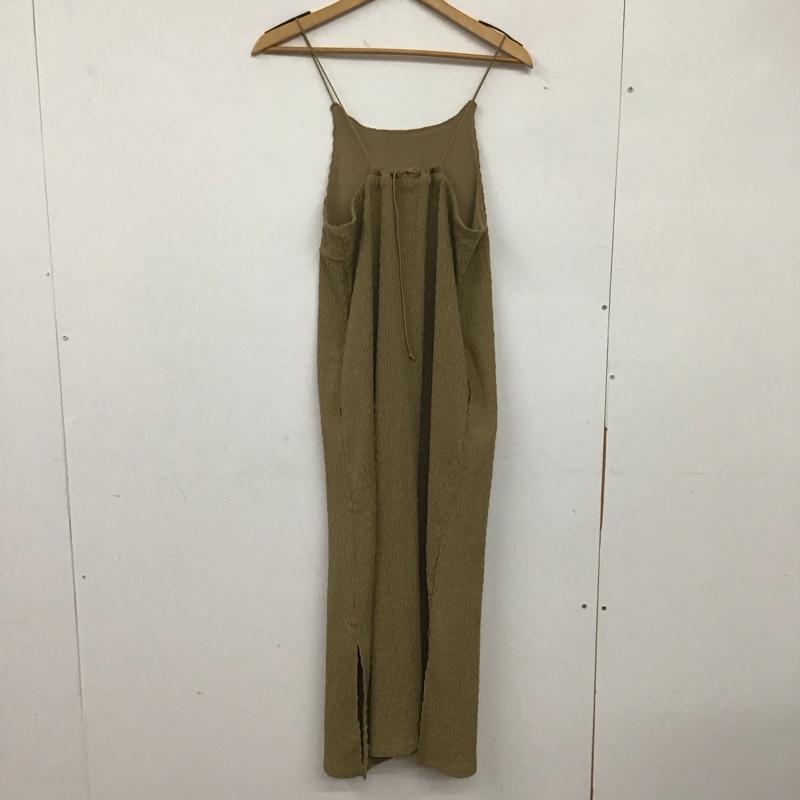 グリーンパークス Green Parks ワンピース ロングスカート 6N23L0H1100 細ひもキャミワンピース ロングワンピース FREE 総柄 ベージュ / ベージュ / レディース USED 古着 中古 10134038