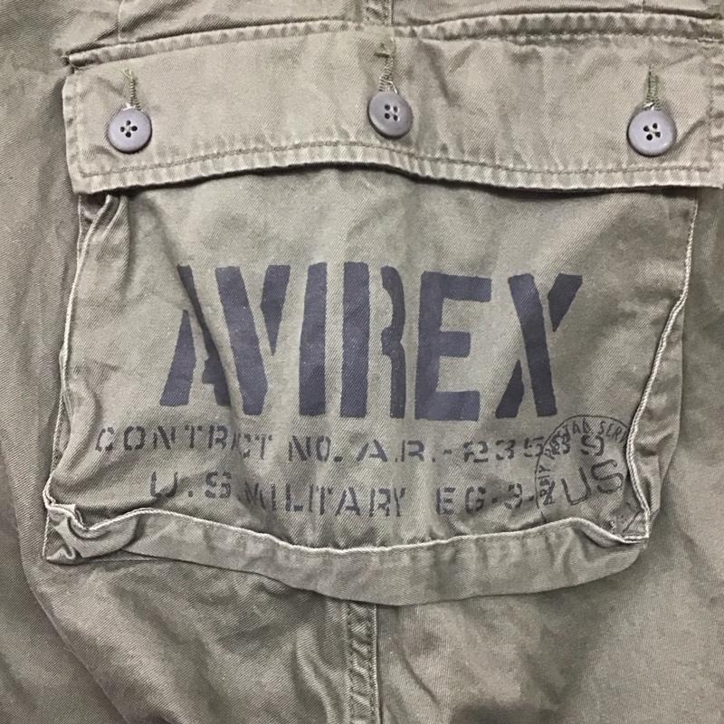 アヴィレックス AVIREX パンツ ワークパンツ、ペインターパンツ 6106044 ミリタリー カーゴパンツ エアロパンツ ワイドパンツ XL ロゴ、文字 カーキ / カーキ /  メンズ USED 古着 中古 10122703
