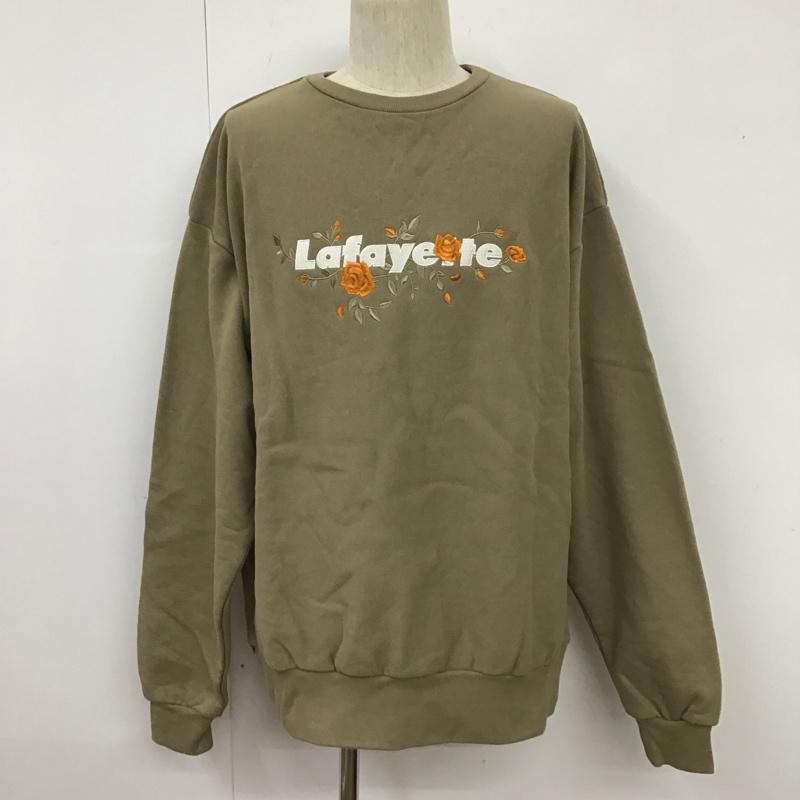 ラファイエット Lafayette トレーナー 長袖 LE220701 ROSE LOGO US COTTON CREWNECK SWEATSHIRT XL 無地 X 刺繍 ベージュ / ベージュ / メンズ USED 古着 中古 10107860