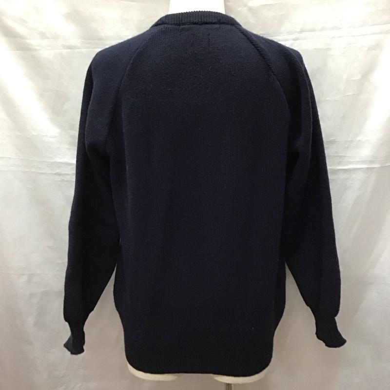 コムデギャルソン COMME des GARCONS ニット、セーター 長袖 長袖ニットカットソー ニット セーター クルーネックニット XL ロゴ、文字 紺 / ネイビー / メンズ USED 古着 中古 10122684