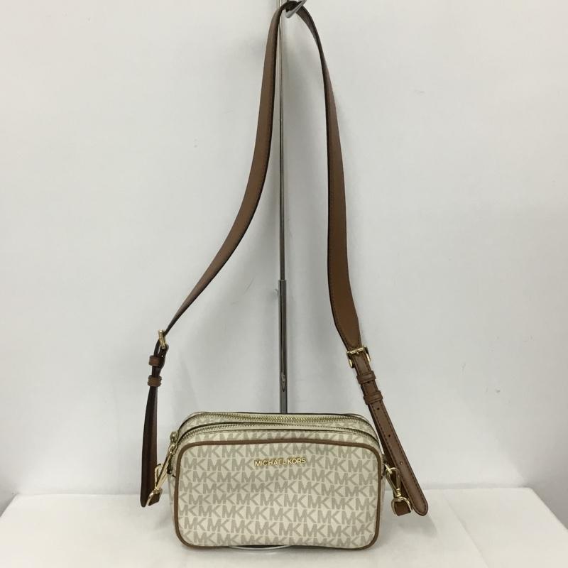 マイケルコース MICHAEL KORS ショルダーバッグ ショルダーバッグ 35S9GI7M1B ロゴ 総柄 白 / ホワイト / X 茶 / ブラウン / レディース USED 古着 中古 10125415