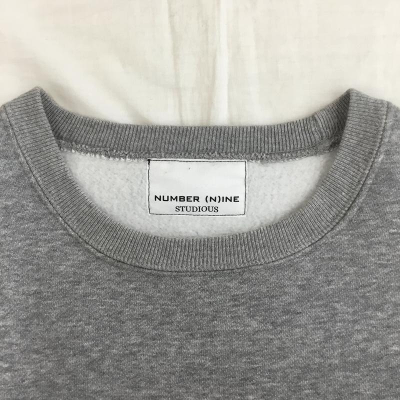 ナンバーナイン NUMBER (N)INE トレーナー 長袖 STUDIOUS 1 ロゴ、文字 灰 / グレー / メンズ USED 古着 中古 10136538