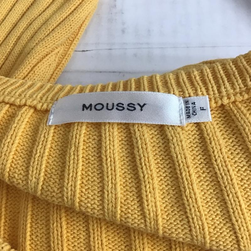 マウジー MOUSSY カーディガン 長袖 010GSK70-0630 STONE WASH ZIP UP KNIT CD ショート丈 コットン FREE 無地 橙 / オレンジ / レディース USED 古着 中古 10107933