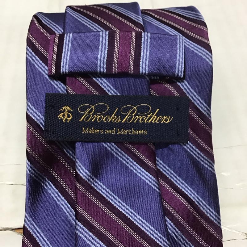 ブルックスブラザーズ BROOKS BROTHERS ネクタイ ネクタイ シルク ストライプ 紫 / パープル / メンズ USED 古着 中古 10113401