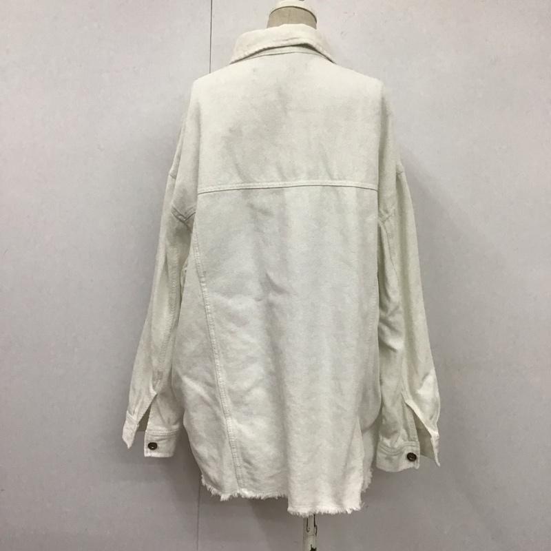 ザラ ZARA ジャケット、上着 ジャケット、ブレザー Gジャン デニムジャケット カラージャケット アウター M 無地 白 / ホワイト / レディース USED 古着 中古 10109252