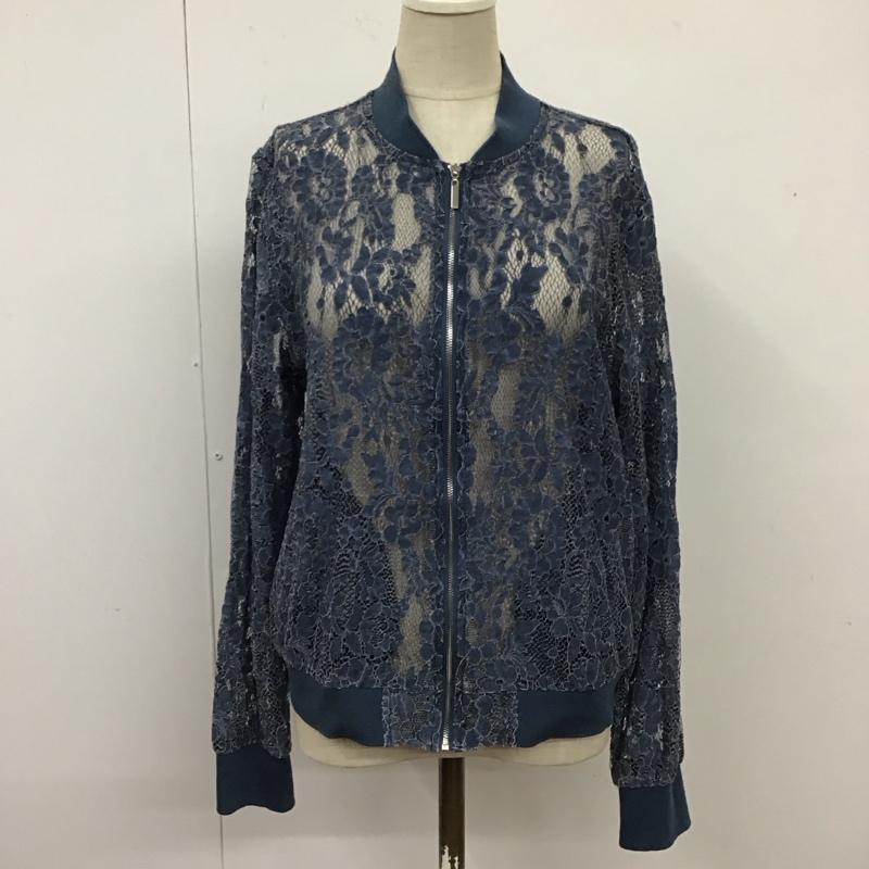 ザラ ZARA ジャケット、上着 ジャケット、ブレザー ジップアップジャケット ジャンパー ジャケット カジュアルジャケット M 総柄 青 / ブルー / レディース USED 古着 中古 10117999