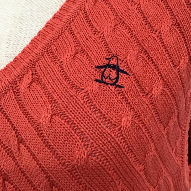 マンシングウェア Munsingwear ベスト ベスト JWLJ501 Vネック タグ付き L ワンポイント 橙 / オレンジ / レディース USED 古着 中古 10118347
