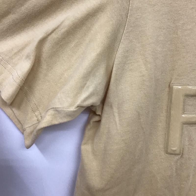 フェンディ FENDI Tシャツ 半袖 42 ロゴ、文字 ベージュ / ベージュ / レディース USED 古着 中古 10133310