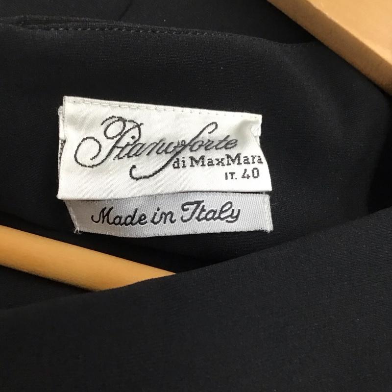 ピアノフォルテマックスマーラ Pianoforte di MaxMara ワンピース ロングスカート ロングワンピース ノースリーブワンピース フレアスカート 40 無地 黒 / ブラック / レディース USED 古着 中古 10134134