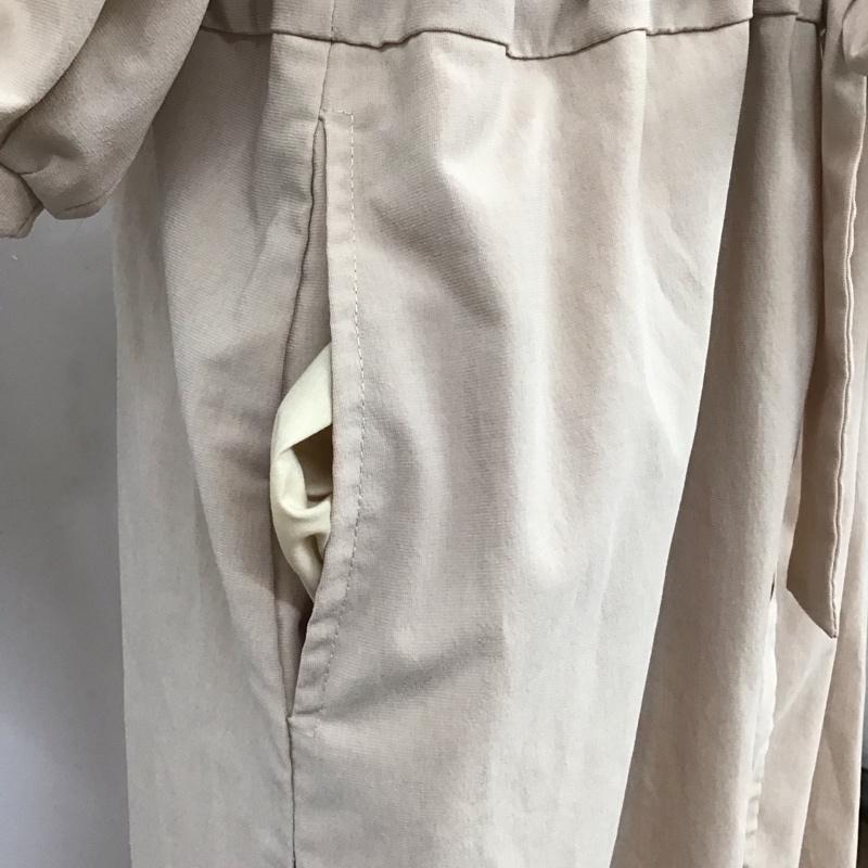 アルシーヴ archives ワンピース ロングスカート 半袖ロングワンピース ノーカラーシャツワンピース 前開き 無地 ベージュ / ベージュ / レディース USED 古着 中古 10110897