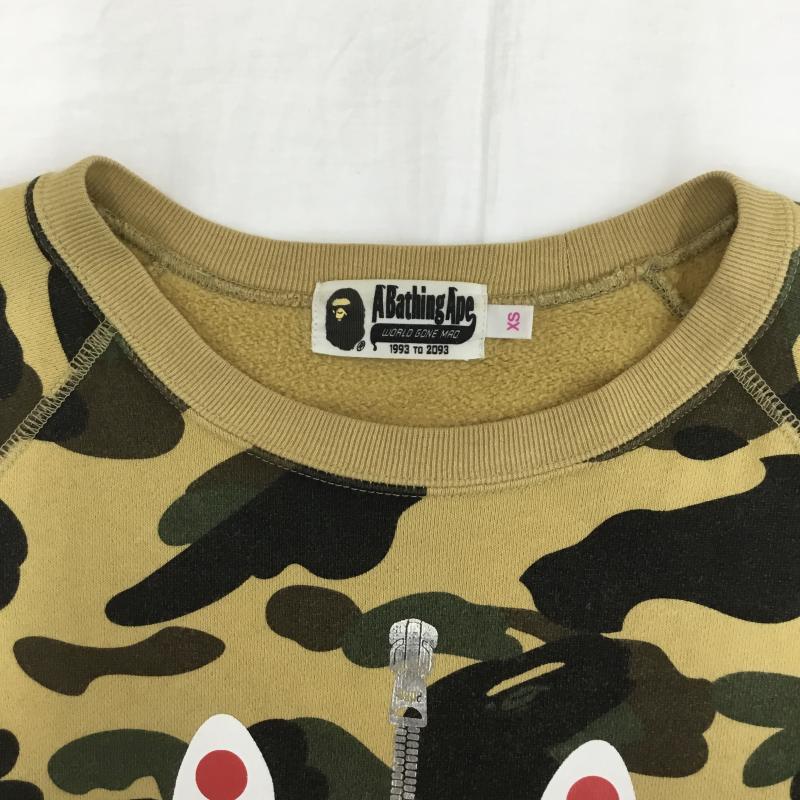 アベイシングエイプ A BATHING APE トレーナー 長袖 001swg302001x 1ST CAMO SHARK CREWNECK XS カモフラージュ柄・迷彩 茶 / ブラウン / X 緑 / グリーン / X 黒 / ブラック / レディース USED 古着 中古 10133474