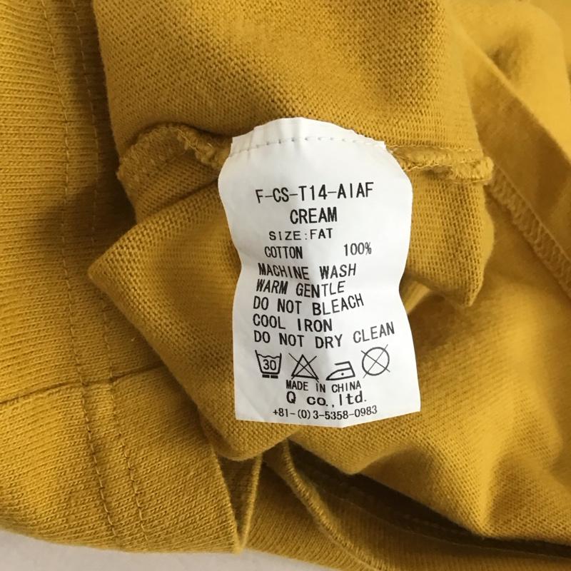 エフエイティー FAT Tシャツ 半袖 半袖カットソー プリントTシャツ クルーネックカットソー ロゴ、文字 マスタード / マスタード / メンズ USED 古着 中古 10137300