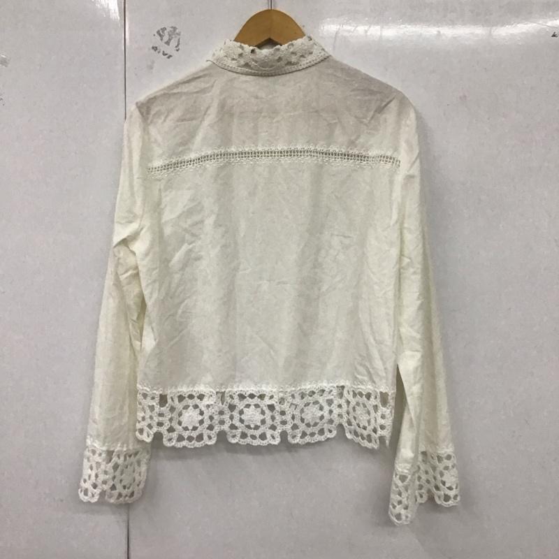 ザラ ZARA シャツ、ブラウス 長袖 M 無地 白 / ホワイト / レディース USED 古着 中古 10129836