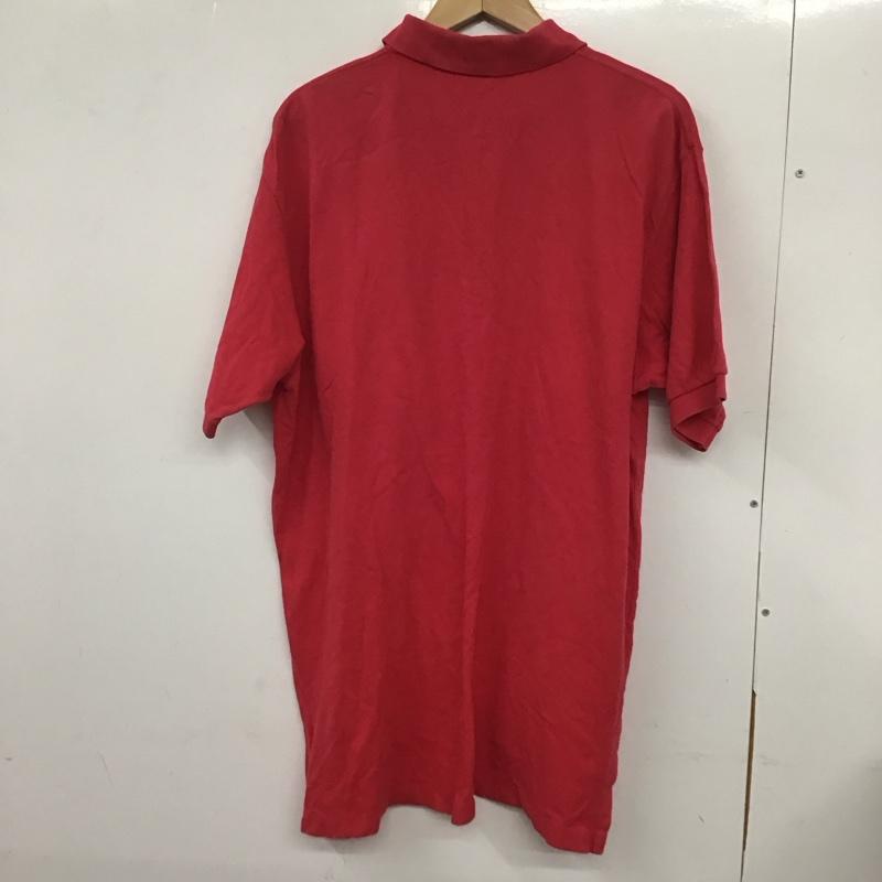 ポロバイラルフローレン Polo by RALPH LAUREN ポロシャツ 半袖 半袖ポロシャツ 半袖カットソー カラーシャツ L ロゴ、文字 赤 / レッド / メンズ USED 古着 中古 10132690