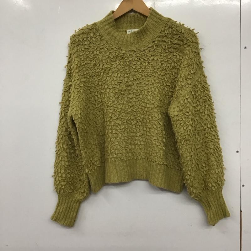 アースミュージックアンドエコロジー earth music&ecology ニット、セーター 長袖 FREE 無地 黄 / イエロー / レディース USED 古着 中古 10134602