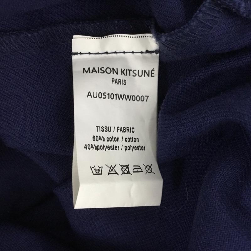 メゾンキツネ MAISON KITSUNE トートバッグ トートバッグ AU05101WW0007 TRICOLOR FOX TOTE プリント 紺 / ネイビー / メンズ USED 古着 中古 10136396