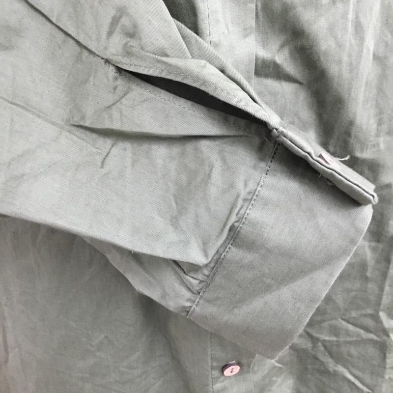 ザラ ZARA ワンピース ロングスカート 長袖ロングワンピース フレアワンピース 切り替えワンピース シャツワンピース M 無地 カーキ / カーキ / レディース USED 古着 中古 10115805