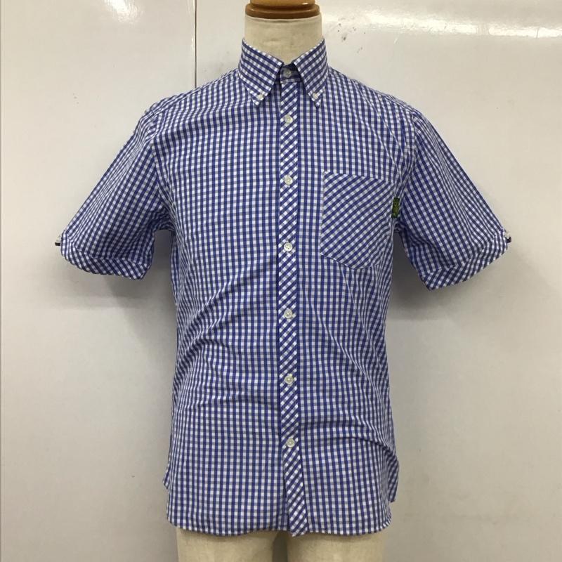 アベイシングエイプ A BATHING APE シャツ、ブラウス 半袖 半袖シャツ カラーシャツ 半袖カットソー チェックシャツ M チェック 白 / ホワイト / X 青 / ブルー /  メンズ USED 古着 中古 10112819
