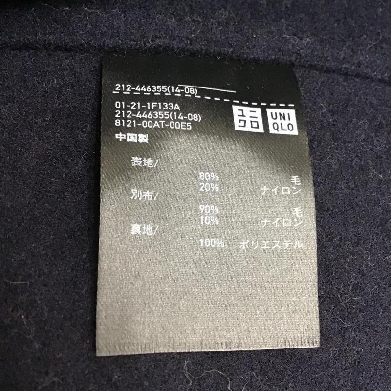ユニクロ UNIQLO コート コート一般 212-446355 ダブルフェイスピーコート S 無地 紺 / ネイビー / レディース USED 古着 中古 10105781