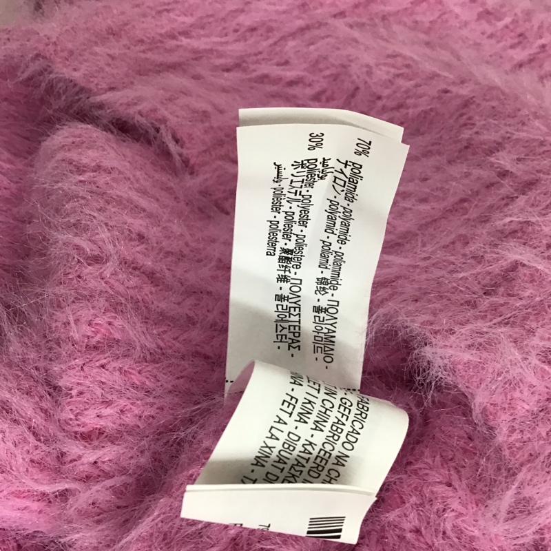 ザラ ZARA ニット、セーター 長袖 長袖ニットカットソー クルーネックカットソー セーター S 無地 桃 / ピンク / レディース USED 古着 中古 10118527