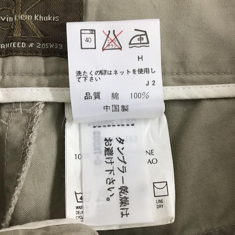 カルバン・クライン Calvin Klein パンツ ワークパンツ、ペインターパンツ ワイドパンツ カジュアルパンツ ワークパンツ チノパン 34 無地 ベージュ / ベージュ /  メンズ USED 古着 中古 10122795