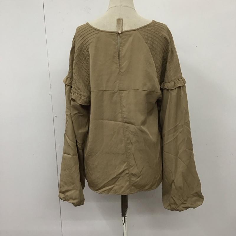 ジーナシス JEANASIS カットソー 長袖 JS063631AK ピンタックバルーンスリーブプルオーバー FREE 無地 ベージュ / ベージュ /  レディース USED 古着 中古 10111065