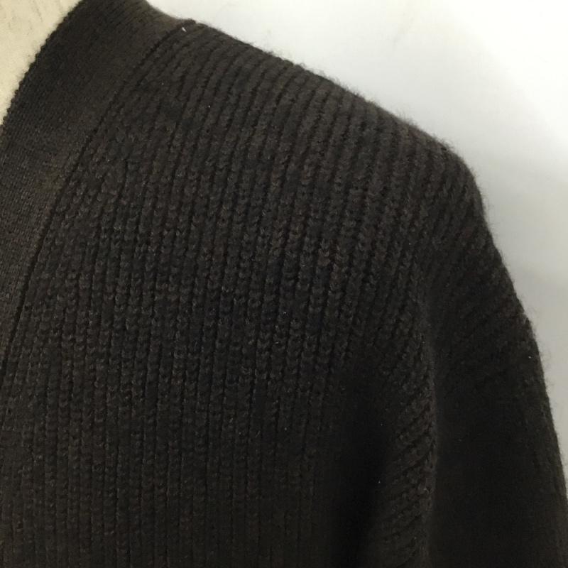 アダムエロペ ADAM ET ROPE カーディガン 長袖 長袖カーディガン 長袖ニットカーディガン 前開きボタン M 無地 茶 / ブラウン / メンズ USED 古着 中古 10110022