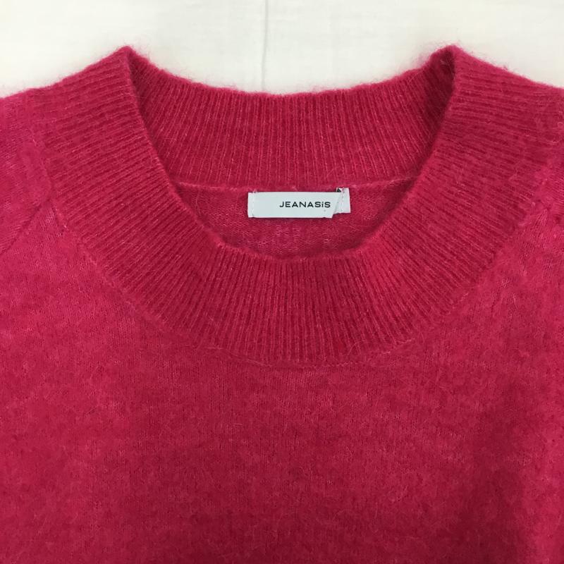 ジーナシス JEANASIS ニット、セーター 長袖 FREE 無地 桃 / ピンク / レディース USED 古着 中古 10138861
