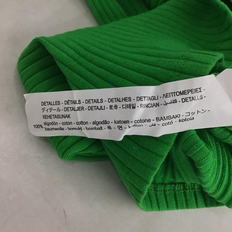 ザラ ZARA ワンピース ロングスカート 4886 426 527 スキッパー 半袖 リブ S 無地 緑 / グリーン / レディース USED 古着 中古 10147153