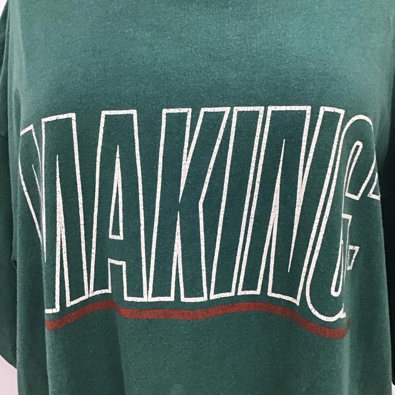 マウジー MOUSSY Tシャツ 半袖 010baq90-5550 MAKINGTSJ 半袖カットソー プリントTシャツ FREE ロゴ、文字 緑 / グリーン / レディース USED 古着 中古 10116317