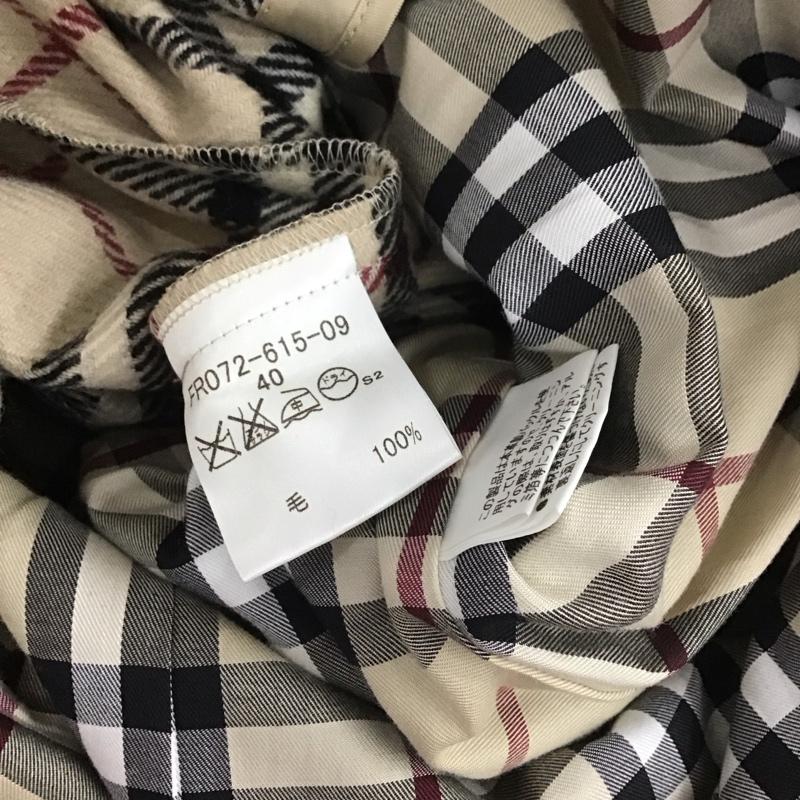 バーバリーロンドン Burberry London コート トレンチコート FR072-615-09 ライナー付き ノバチェック 40 無地 黒 / ブラック / レディース USED 古着 中古 10113020