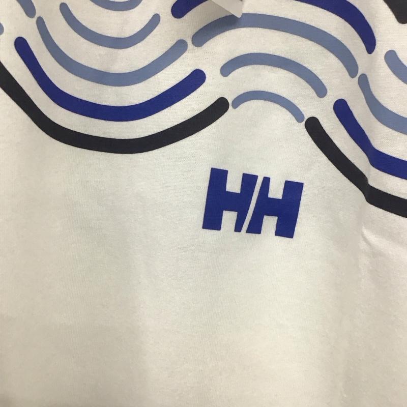 ヘリーハンセン HELLY HANSEN Tシャツ 半袖 he61908 S/Sウェーブティー プリントTシャツ 半袖カットソー XL プリント 白 / ホワイト / メンズ USED 古着 中古 10139272