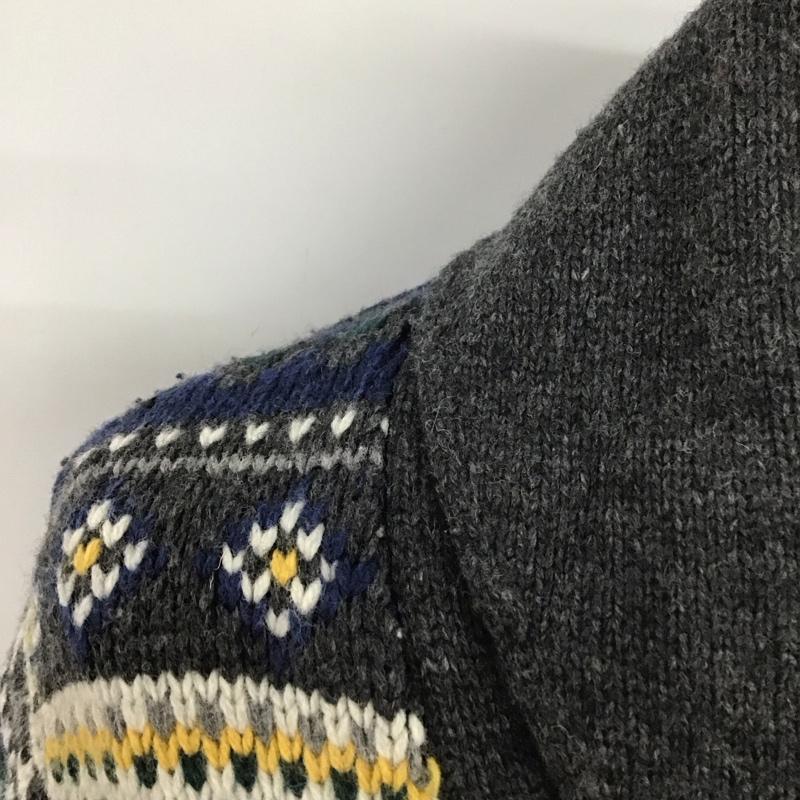 トミーヒルフィガー TOMMY HILFIGER カーディガン 長袖 長袖ニットカーディガン セーター 前開きボタンニットカーディガン S 総柄 マルチカラー / マルチカラー / メンズ USED 古着 中古 10111262