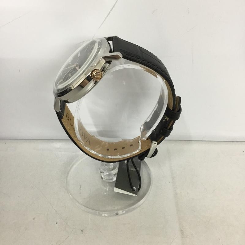 ブローバ BULOVA 腕時計 アナログ(自動巻き) 98A187 クラシック 箱有 ロゴ、文字 黒 / ブラック / メンズ USED 古着 中古 10133883