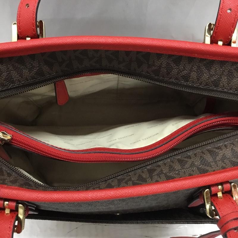 マイケルコース MICHAEL KORS トートバッグ トートバッグ 30S7GTTT8B 総柄 茶 / ブラウン / X 赤 / レッド / レディース USED 古着 中古 10117615
