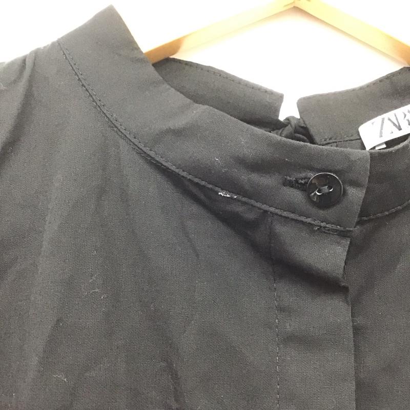 ザラ ZARA ワンピース ロングスカート 3666 154 800 ノースリーブ シャツワンピース XL 無地 黒 / ブラック / レディース USED 古着 中古 10138641